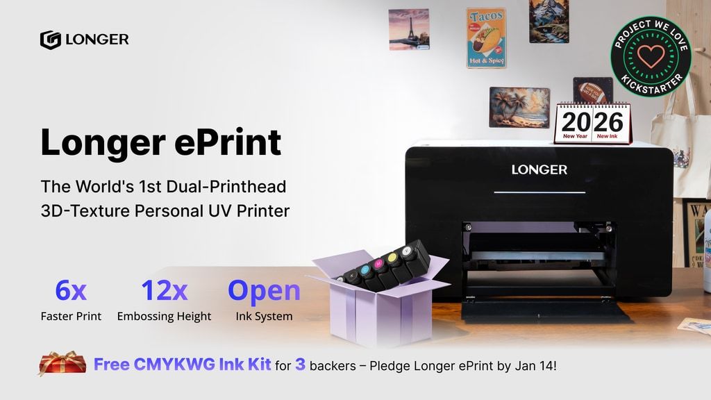 Longer ePrint: Dual-Head Personal UV Printer with 3D Texture