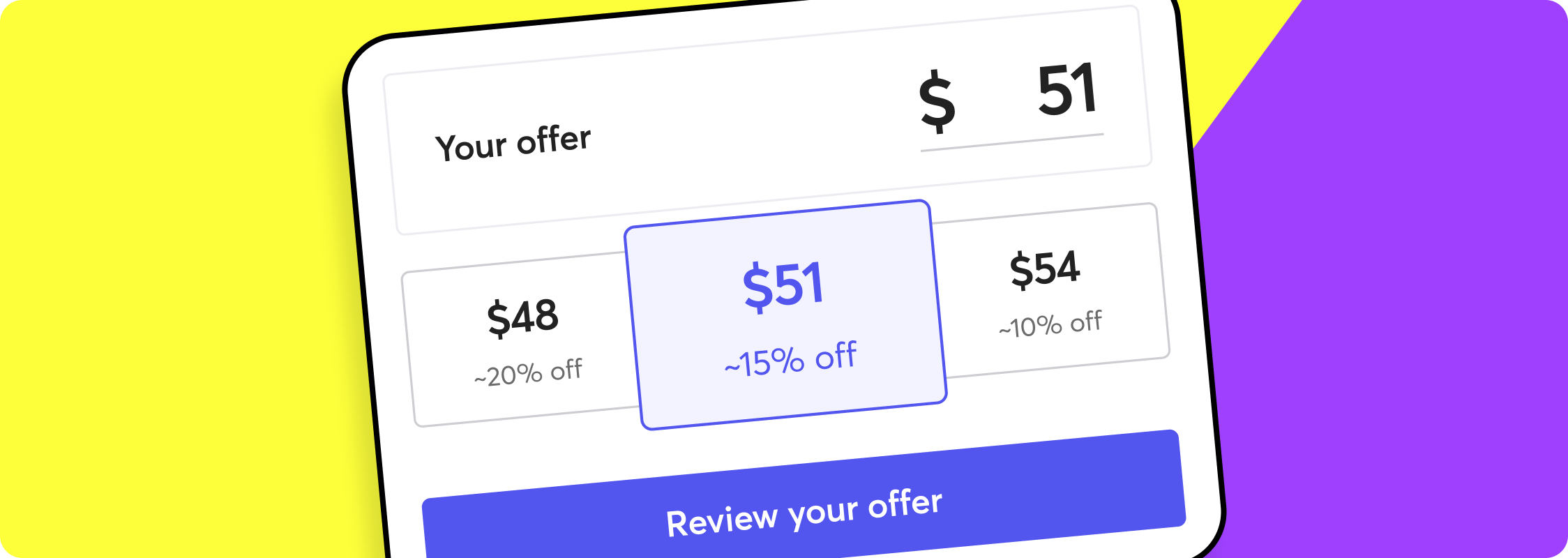 Make an offer by negotiating the price with sellers