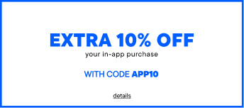 Extra 10% off your in app purchase with code APP10