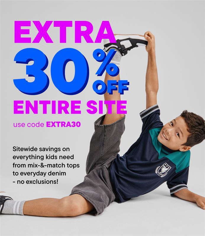 Extra 30% off Entire Site with code EXTRA30