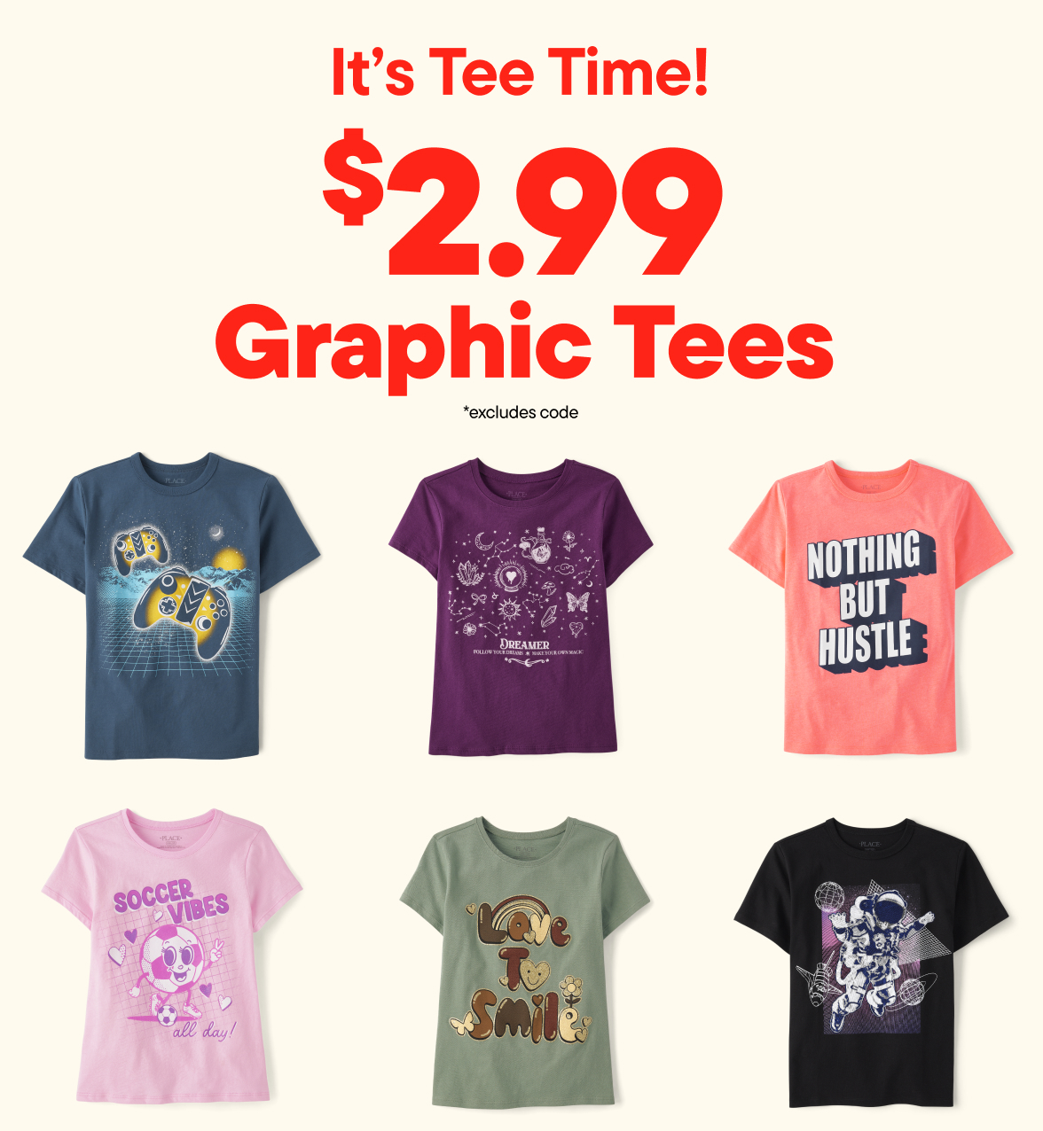 $2.99 Graphic Tees