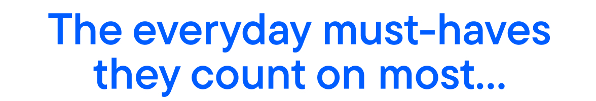 The Everyday Must-Haves they count on most...