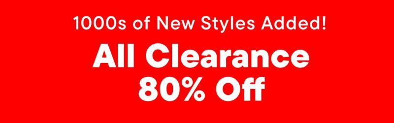80% off All Clearance