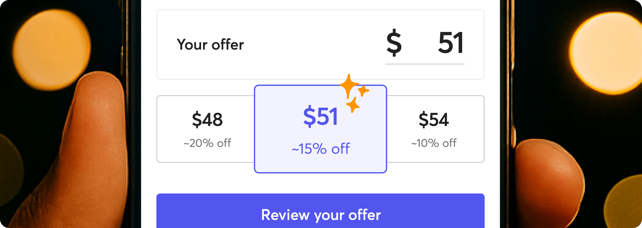 Make an offer by negotiating the price with sellers