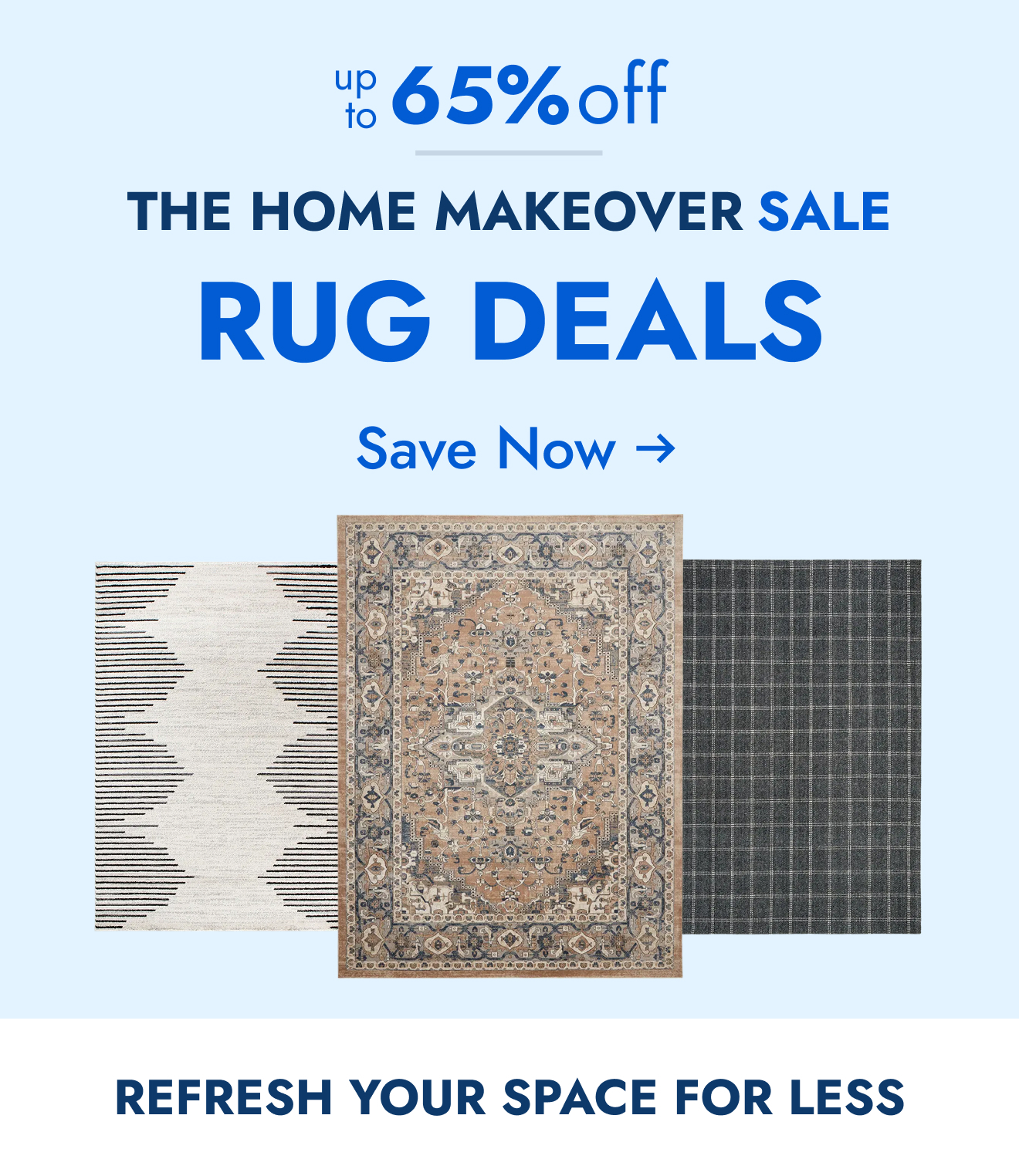 Up to 65% off rugs