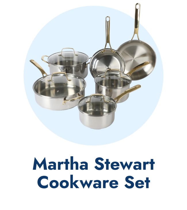 Martha Stewart Castelle 10 Piece Stainless Steel Cookware Set