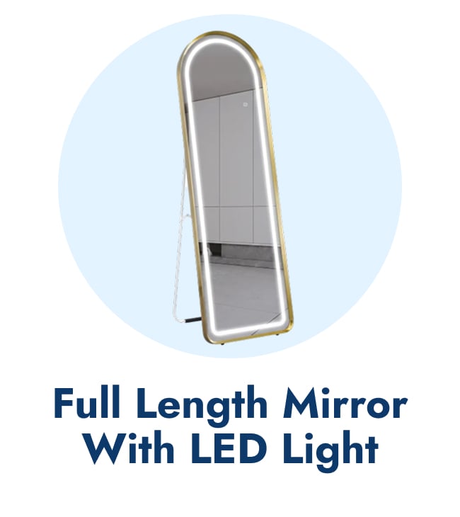 Full Length Mirror with LED Light