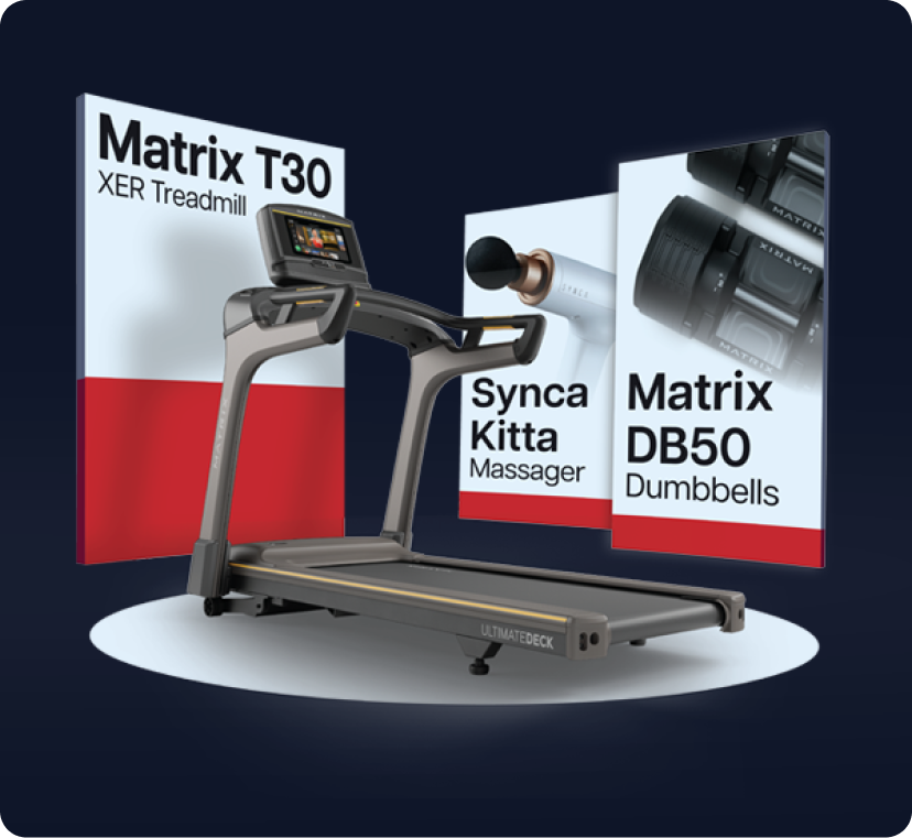 Home Gym Sweepstakes. Enter daily for your chance to win a Matrix T30 treadmill with XER console, Matrix 50 lb. adjustable dumbbells, and Synca Kitta Massager