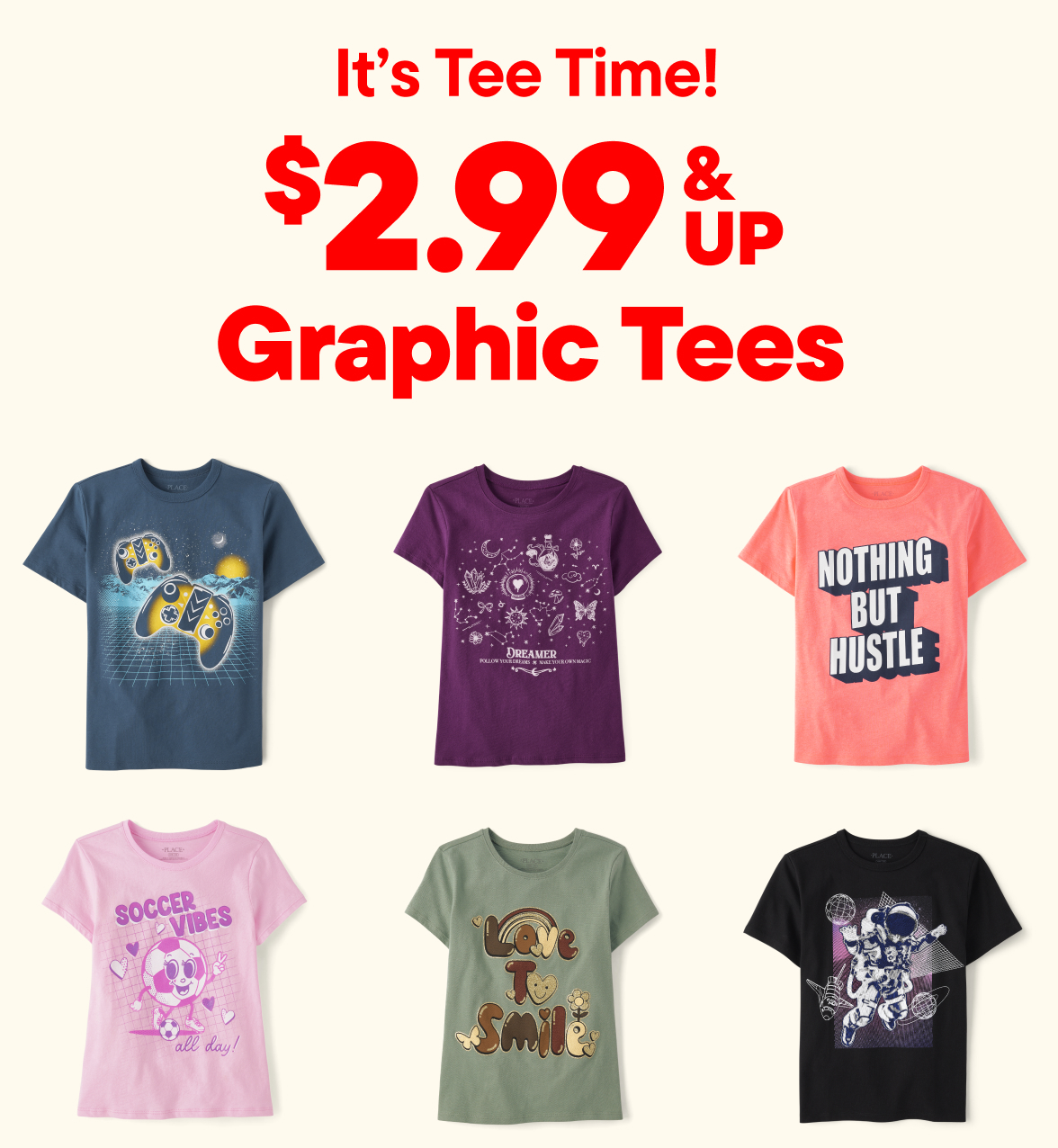 $2.99 & Up Graphic Tees