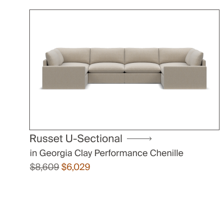 Russet 6-Piece U-Sectional