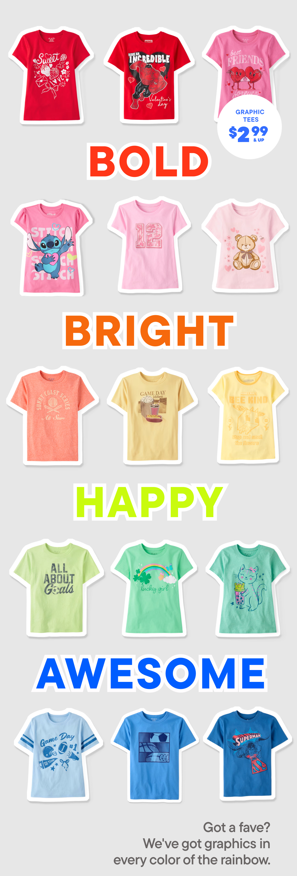 $2.99 & Up Graphic Tees