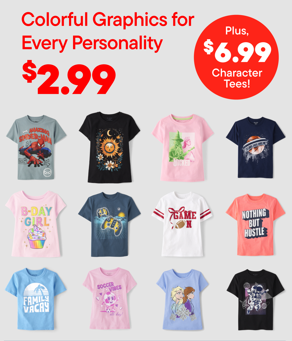 $2.99 Clearance Graphic Tees