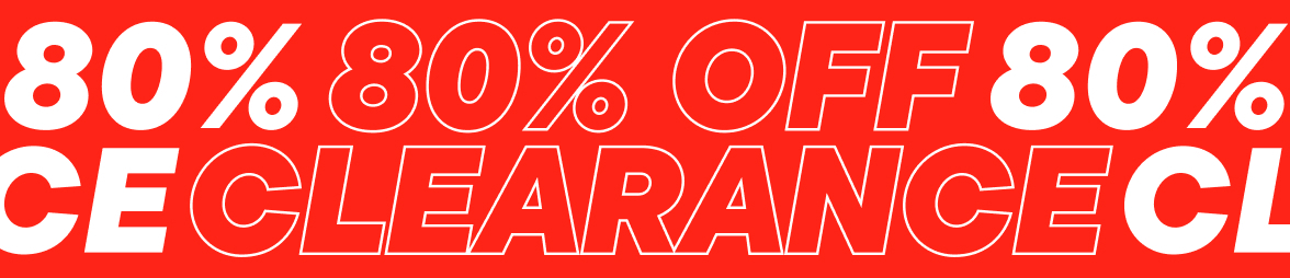 80% off All Clearance
