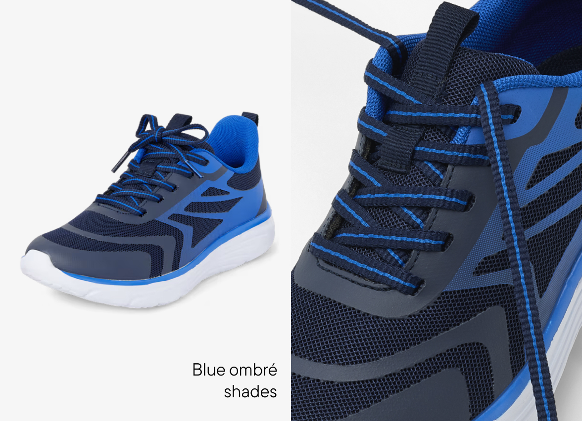 Boys Ombre Running Sneakers - blue