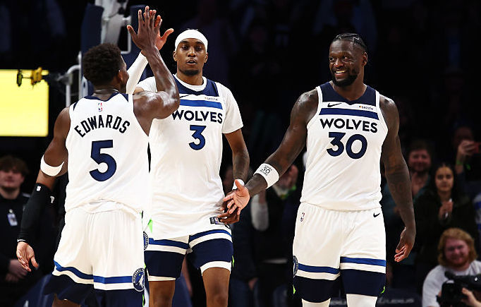 Anthony Edwards, Jaden McDaniels, Julius Randle