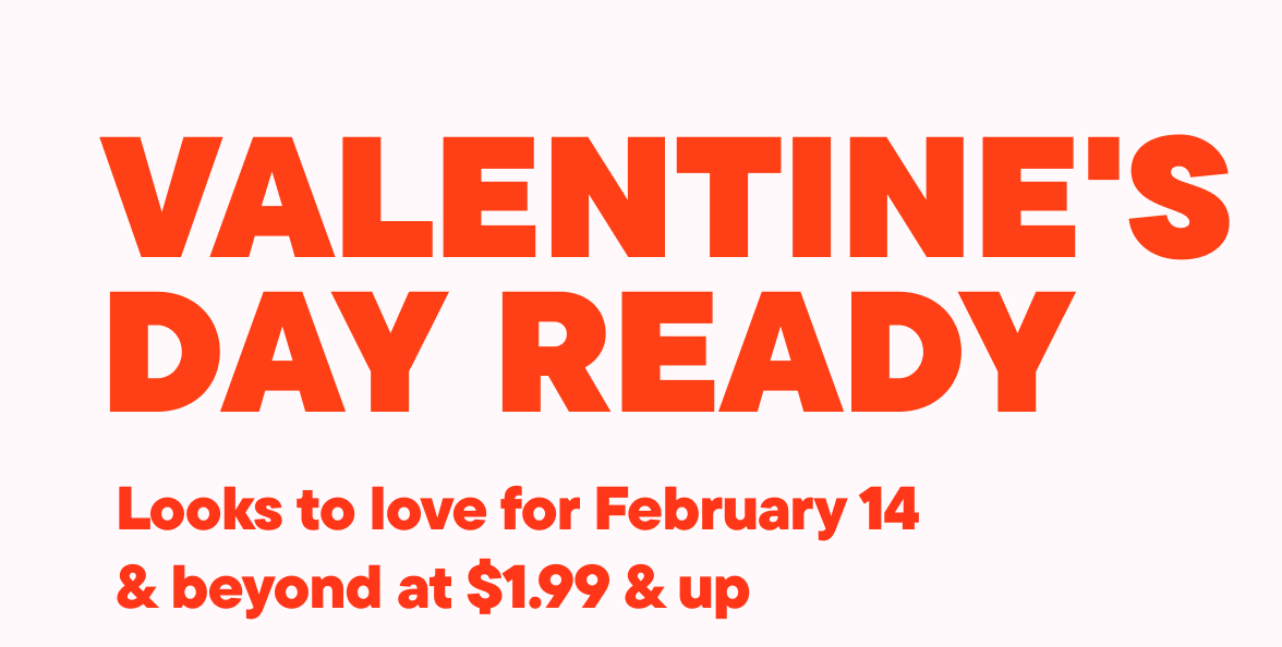 $1.99 & Up Valentine's Day Looks