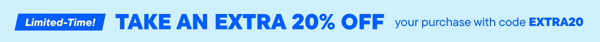 Extra 20% off your order with code EXTRA20