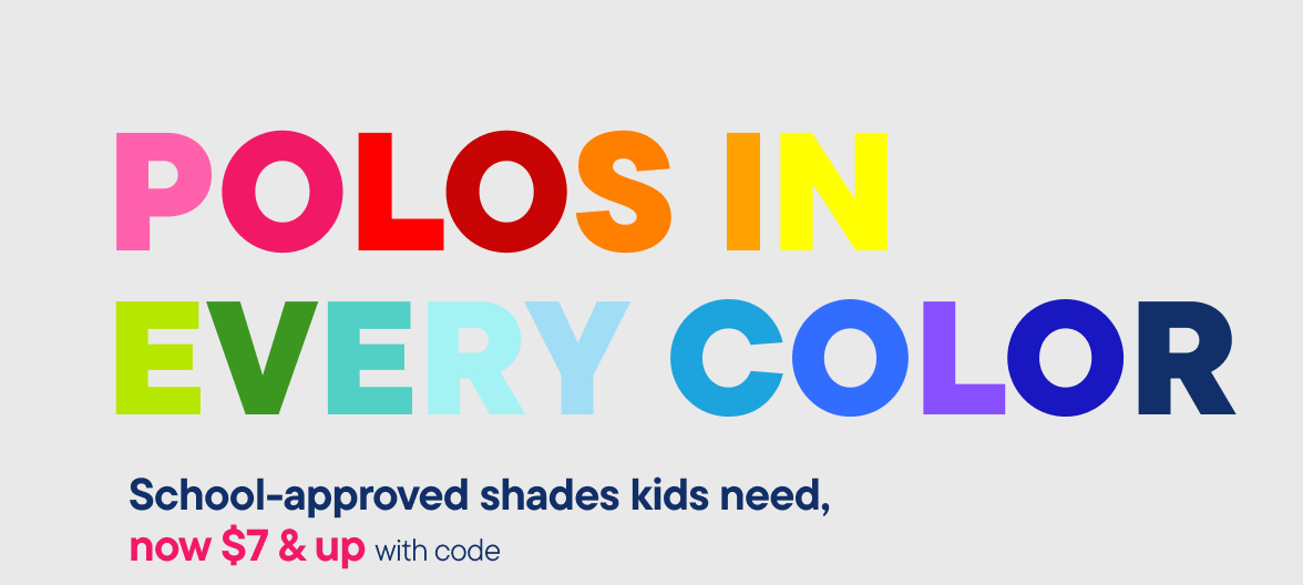 $7 & Up Polos with code