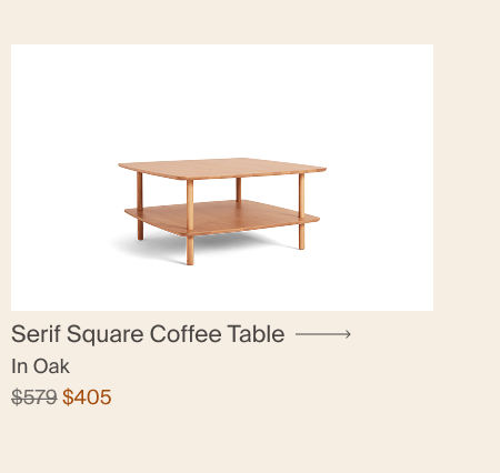 Serif Square Coffee Table