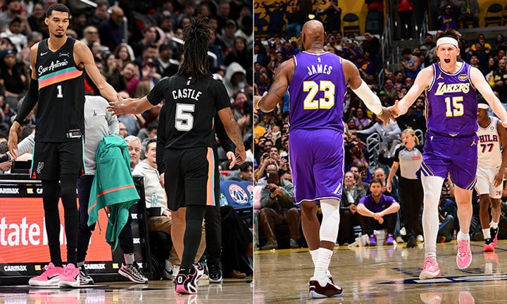 Victor Wembanyama, Stephon Castle, LeBron James, Austin Reaves