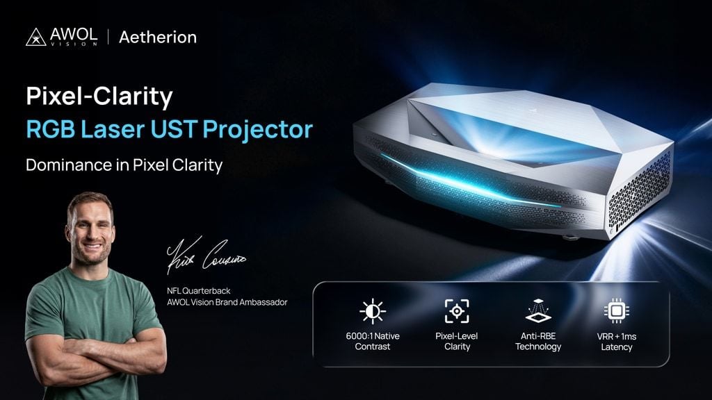 AWOL Vision Aetherion: Pixel-Clarity RGB Laser UST Projector