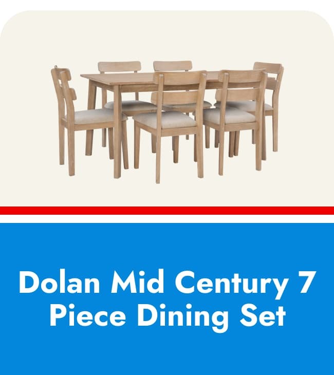 Shop Dolan Mid Century 7 Piece Dining Set