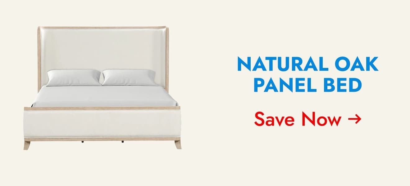 Natural Oak Panel Bed - Shop Now