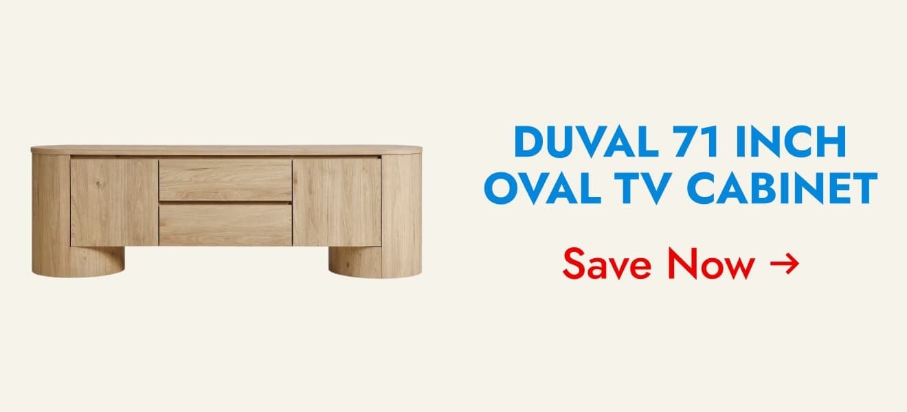 Duval 71 Inch Oval TV Cabinet - Shop Now