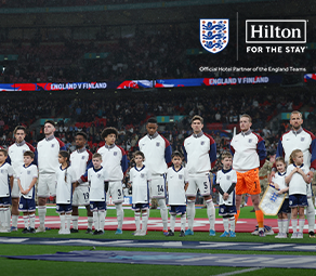 Hilton. For the stay. Official Hotel Partner of the England Teams