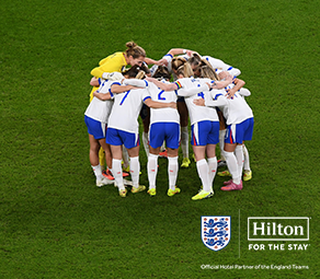 Hilton. For the stay. Official Hotel Partner of the England Teams