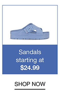 Sandals starting at $24.99