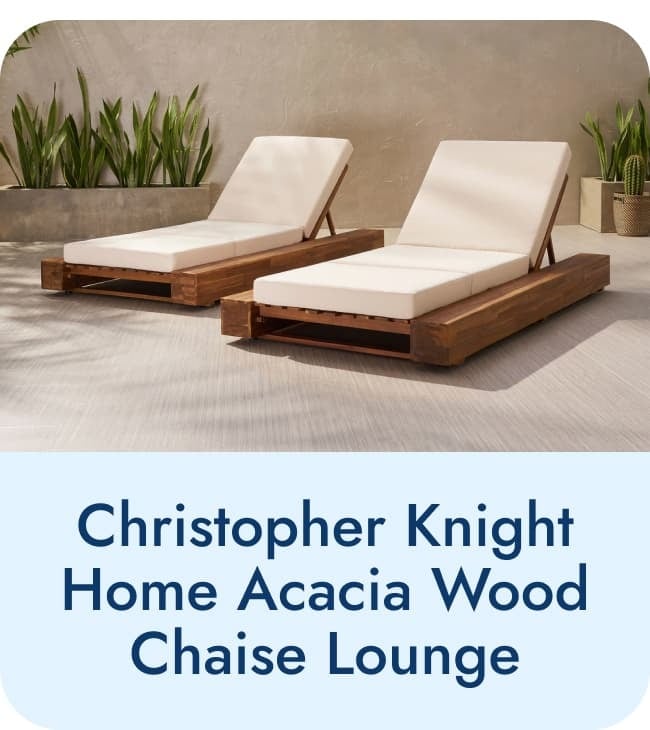 Save on Christopher Knight Home - Broadway Acacia Wood Chaise Lounge with Adjustable Recline and Three Folds Cushion