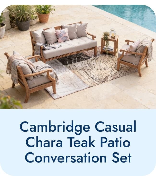 Save on  Cambridge Casual Chara 4-piece Teak Patio Conversation Set