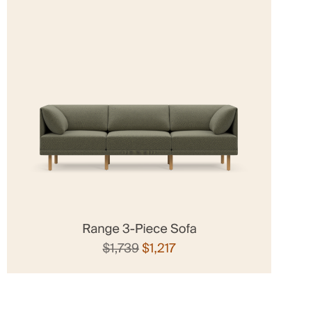 Range 3-Piece Sofa