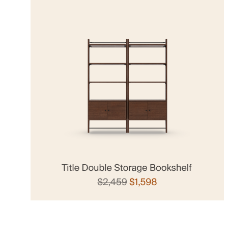 Title Double Storage Bookshelf
