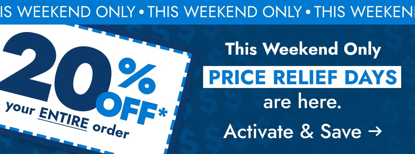 Shop BBB Price Relief Days - 20% off entire order
