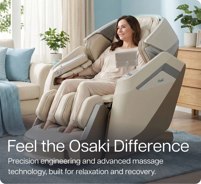 Feel the Osaki Difference. Precision engineering and advanced massage technology, built for relaxation and recovery.