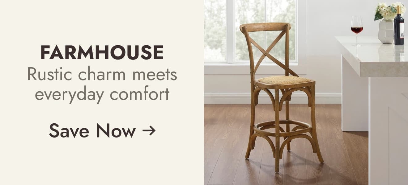 Shop Farmhouse Barstools - Rustic charm meets everyday comfort.