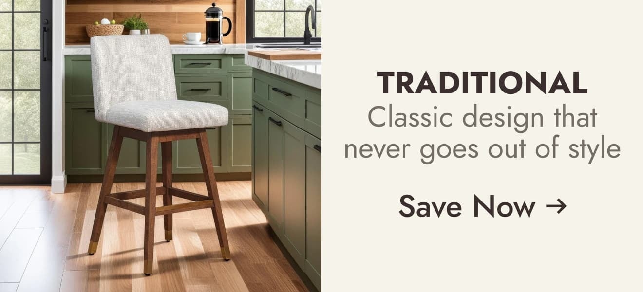 Shop Traditional Barstools - Classic design that never goes out of style.