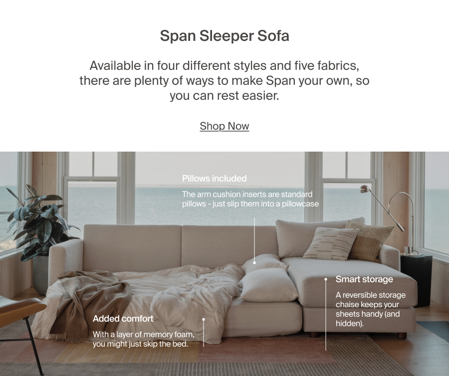 Span Sleeper Storage Sectional with Reversible Chaise