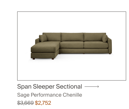 Span Sleeper Storage Sectional with Reversible Chaise