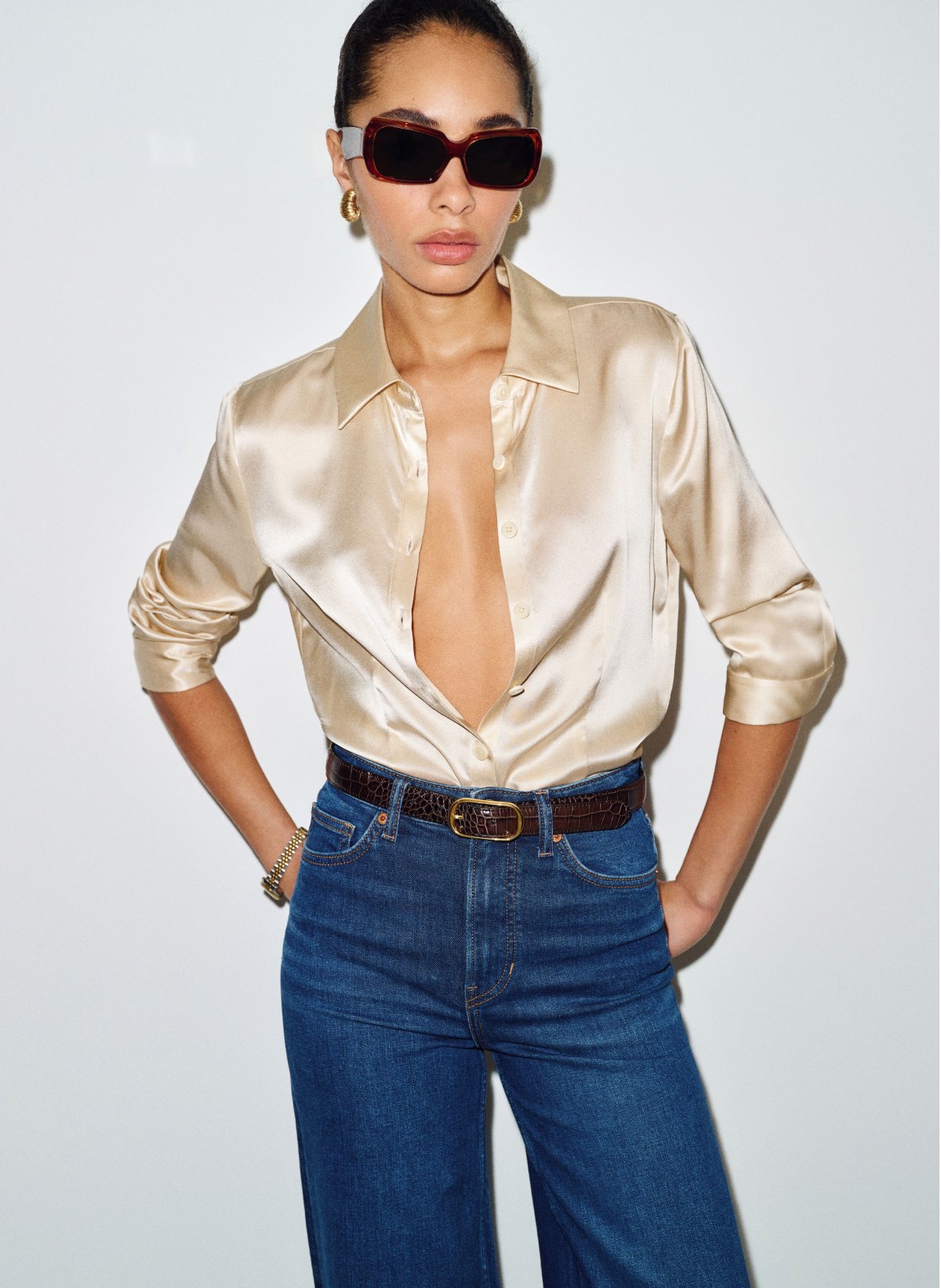 Raya Fitted Silk Shirt