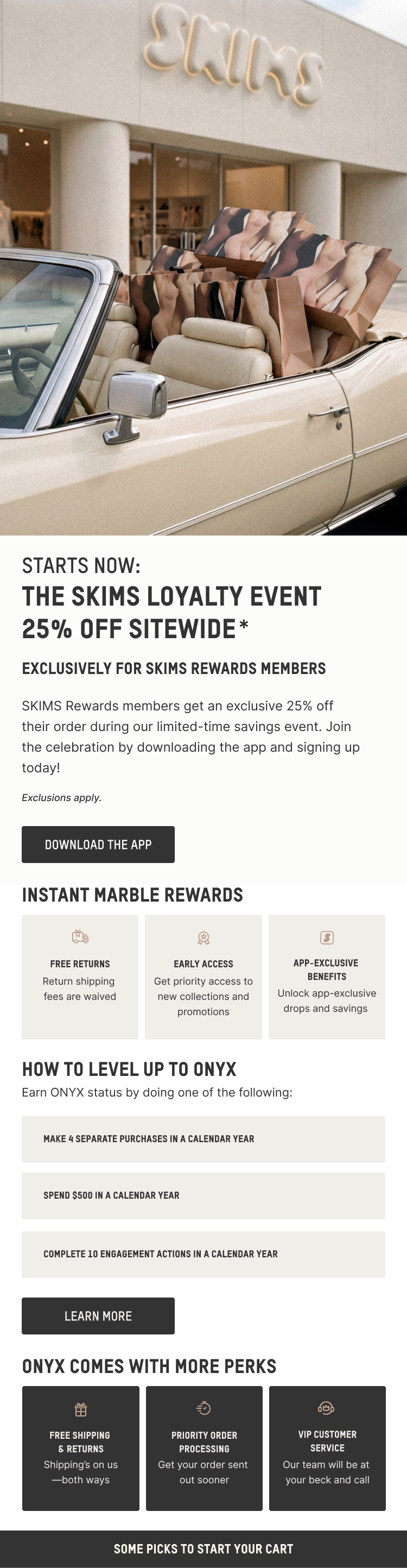 STARTS NOW: THE SKIMS LOYALT EVENT 25% OFF SITEWIDE