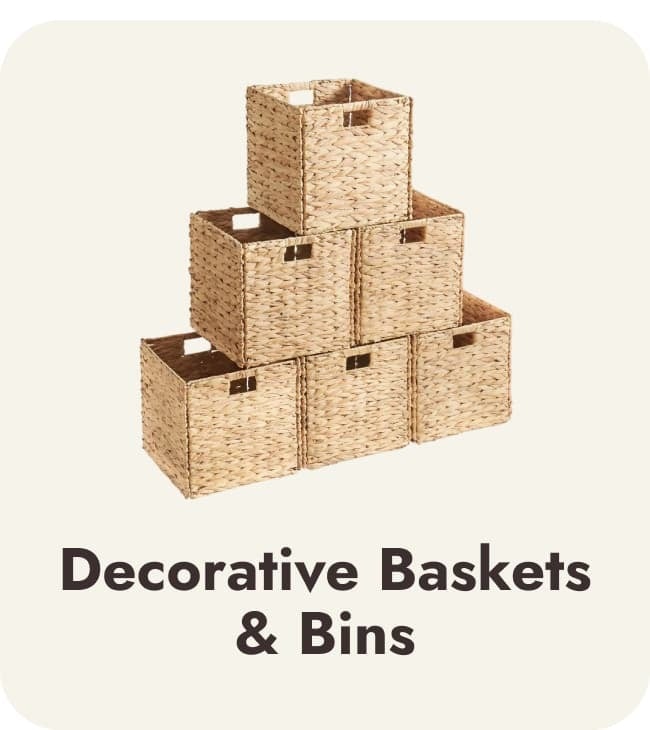 Save on Decorative Baskets & Bins