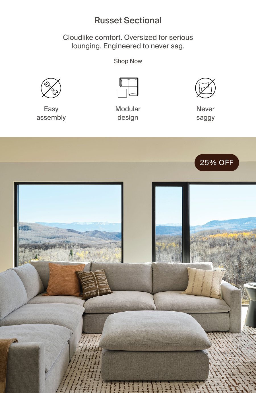 Russet 6-Piece Corner Sectional