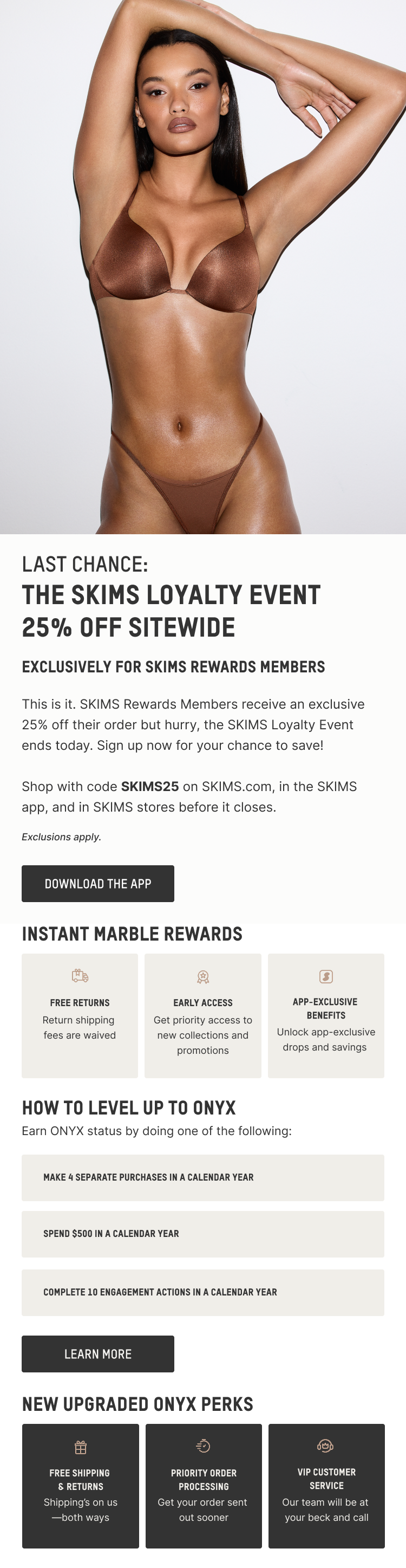 LAST CHANCE: THE SKIMS LOYALT EVENT 25% OFF SITEWIDE
