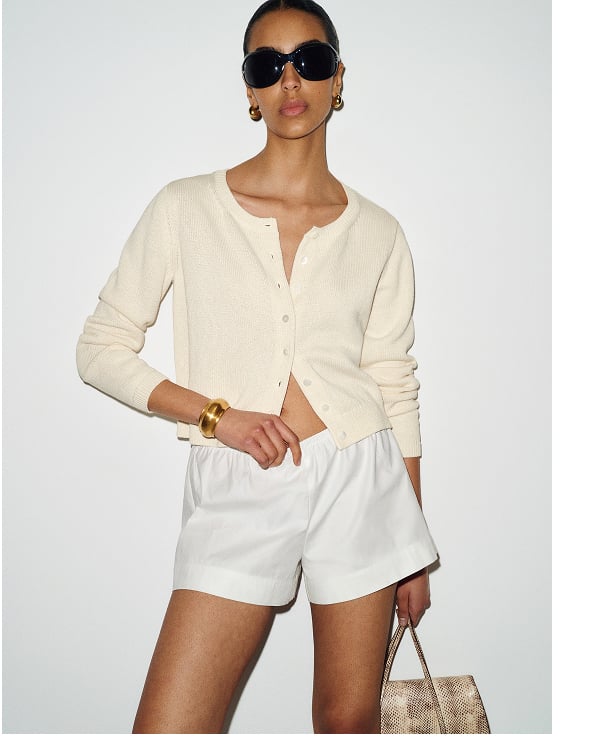 Clara Cotton Crew Cardigan