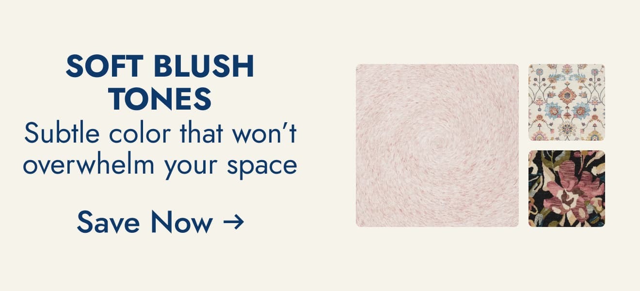 Soft Blush Tone Rugs-add subtle color without overwhelming your space.