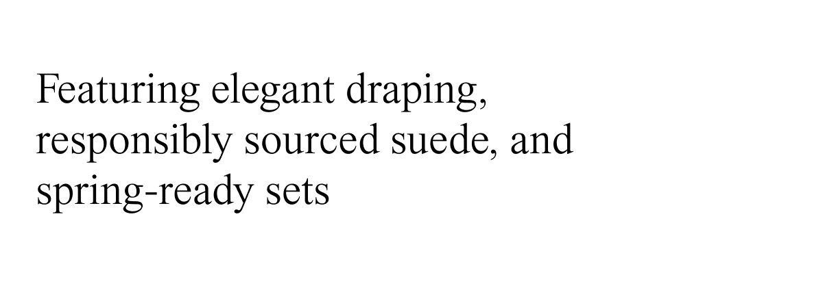 Featuring elegant draping