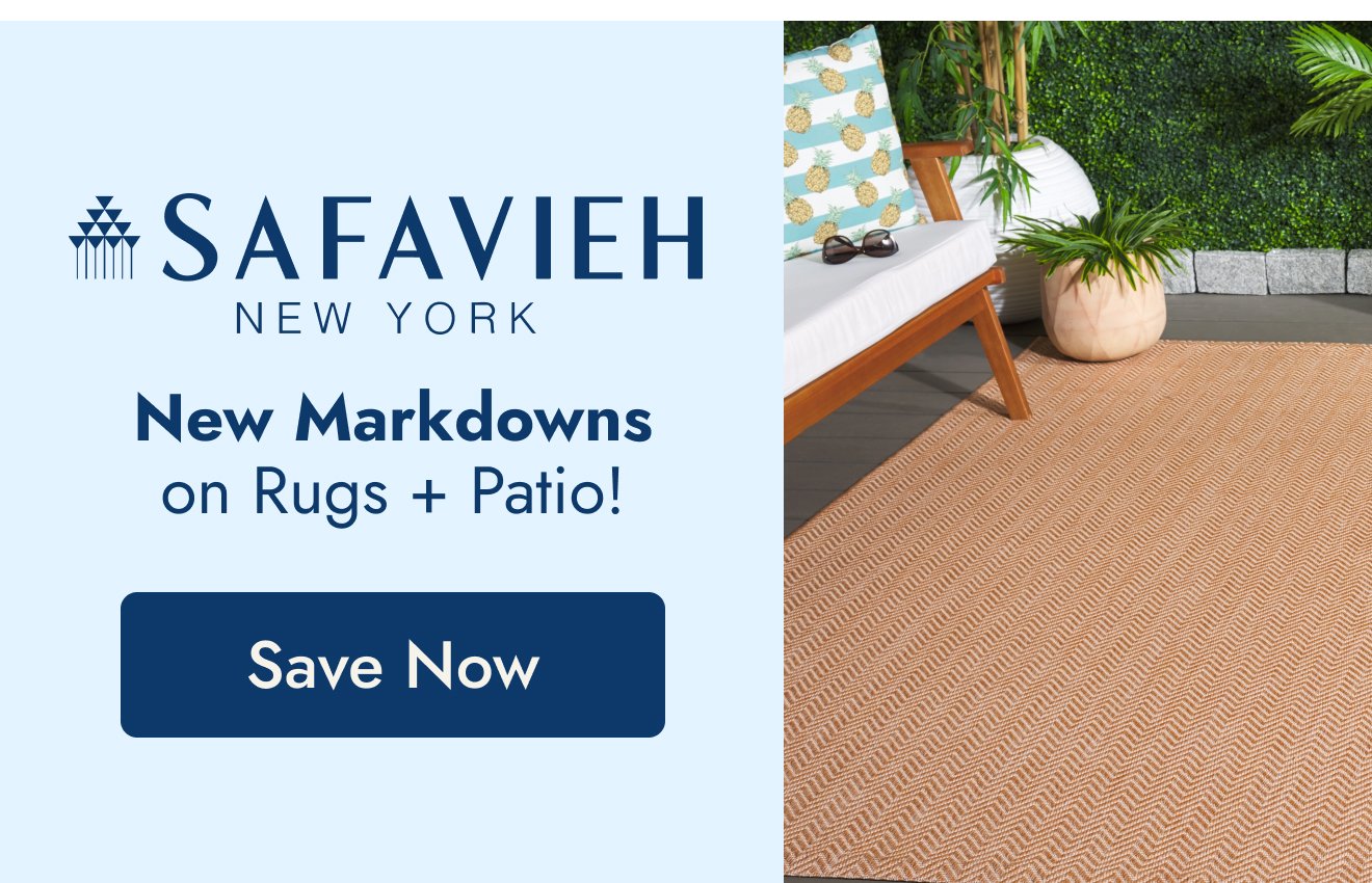 Safavieh: New Markdowns on Rugs + Patio!